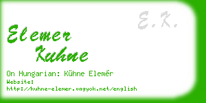 elemer kuhne business card